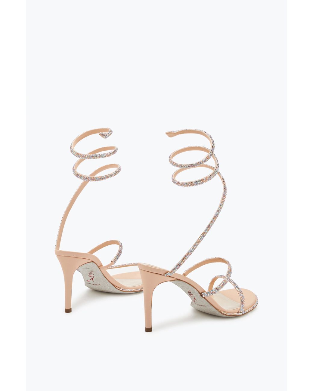 Rene Caovilla White Cleo Sandal 80