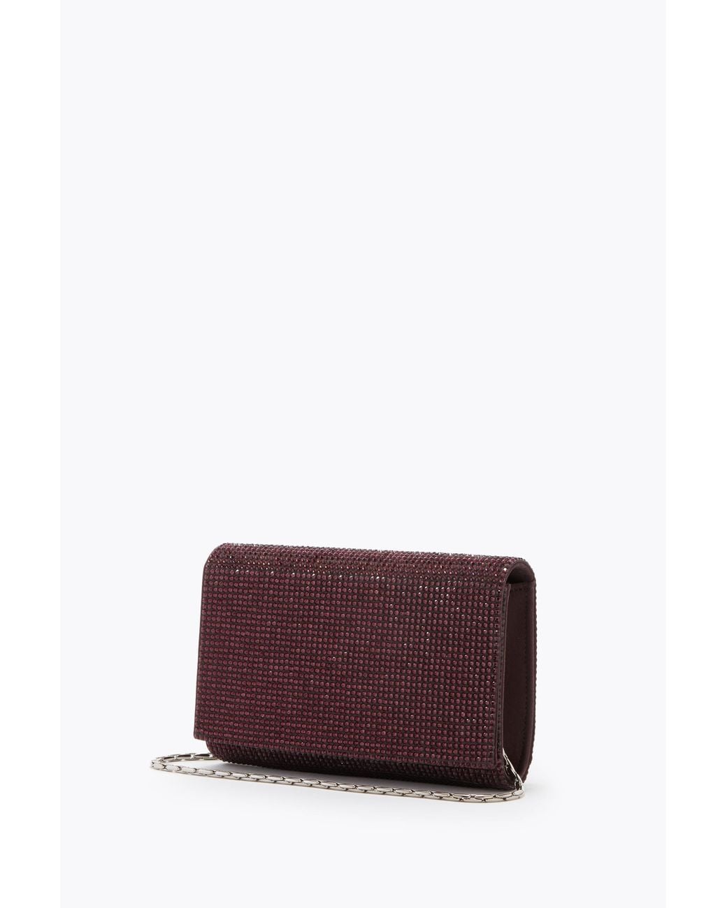 Rene Caovilla Purple Baby Fondant Clutch With All-Over Crystals