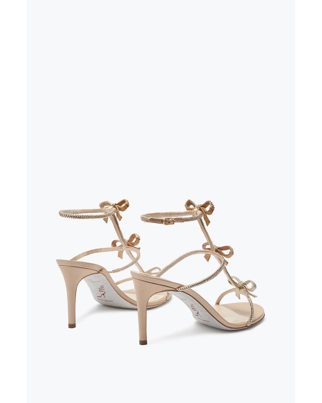 Rene Caovilla White Caterina Sandal 80
