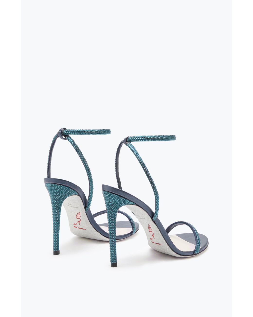 Rene Caovilla White Ellabrita Crystal Sandal 105