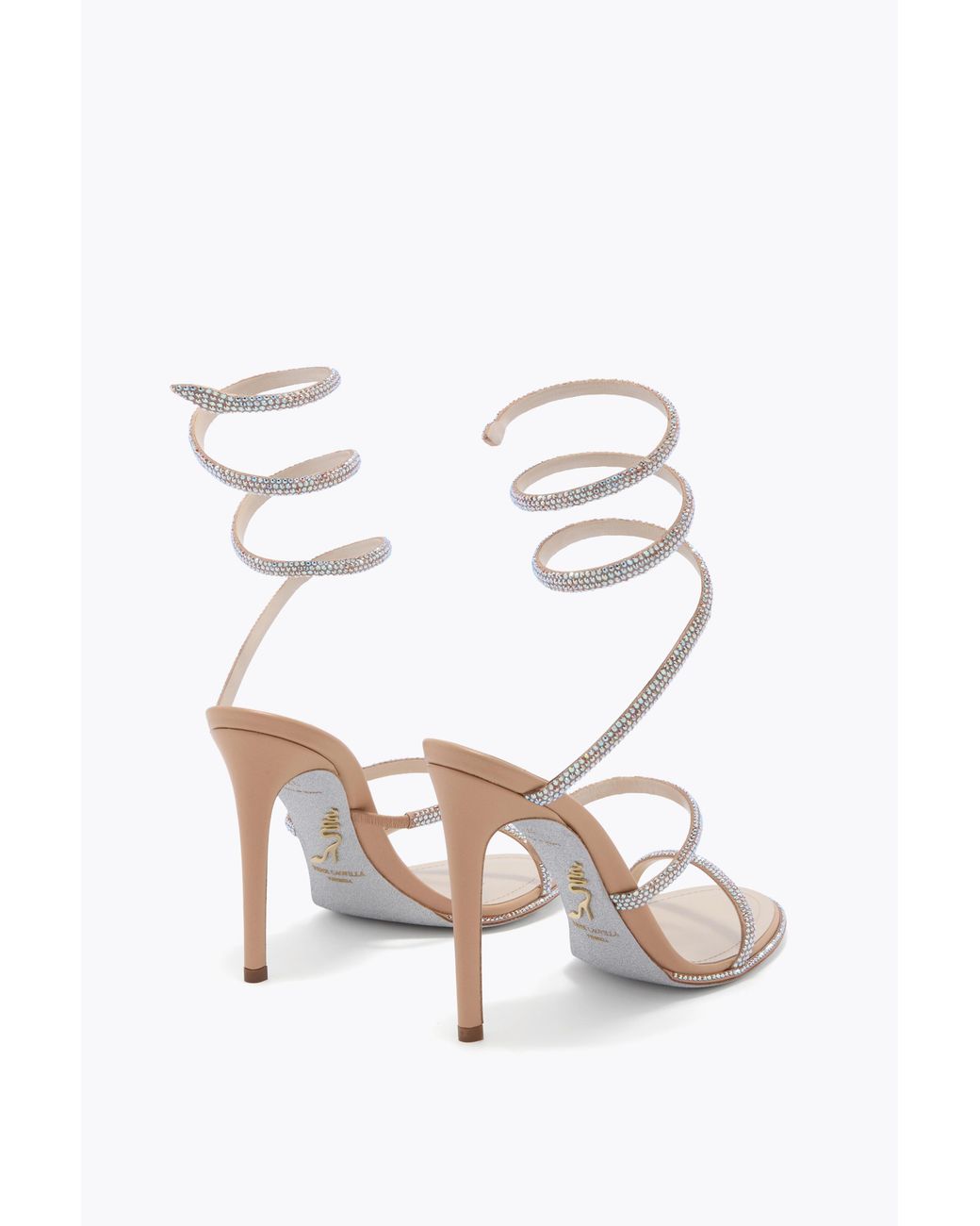 Rene Caovilla White Cleo Apricot Sandal 105