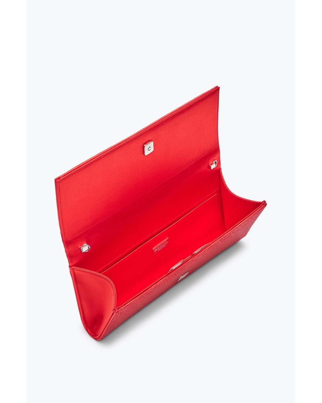 Rene Caovilla Red Zafira Clutch With All-Over Crystals