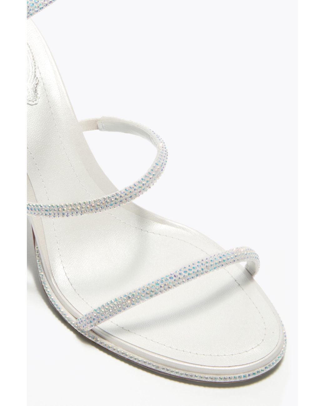 Rene Caovilla White Cleo Sandal 80