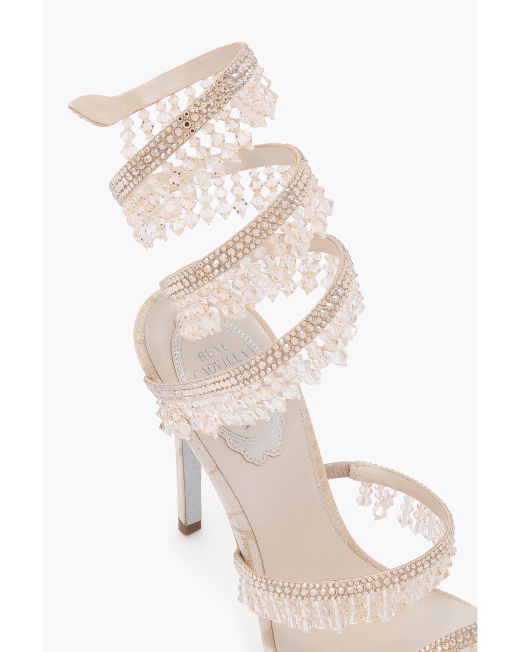 Rene Caovilla Natural Chandelier Sandal