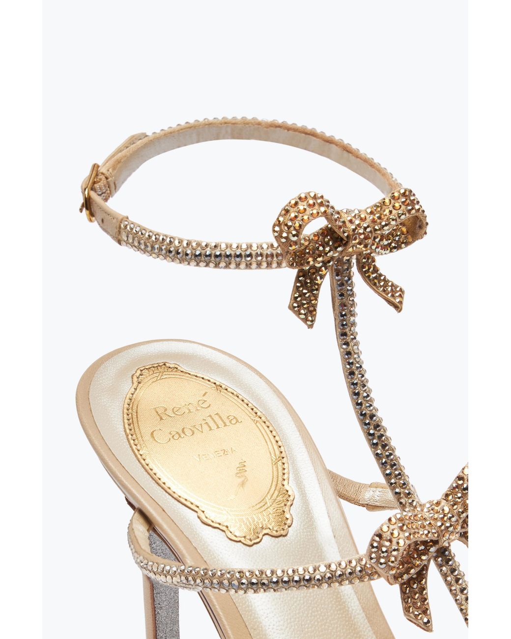 Rene Caovilla White Caterina Sandal 80