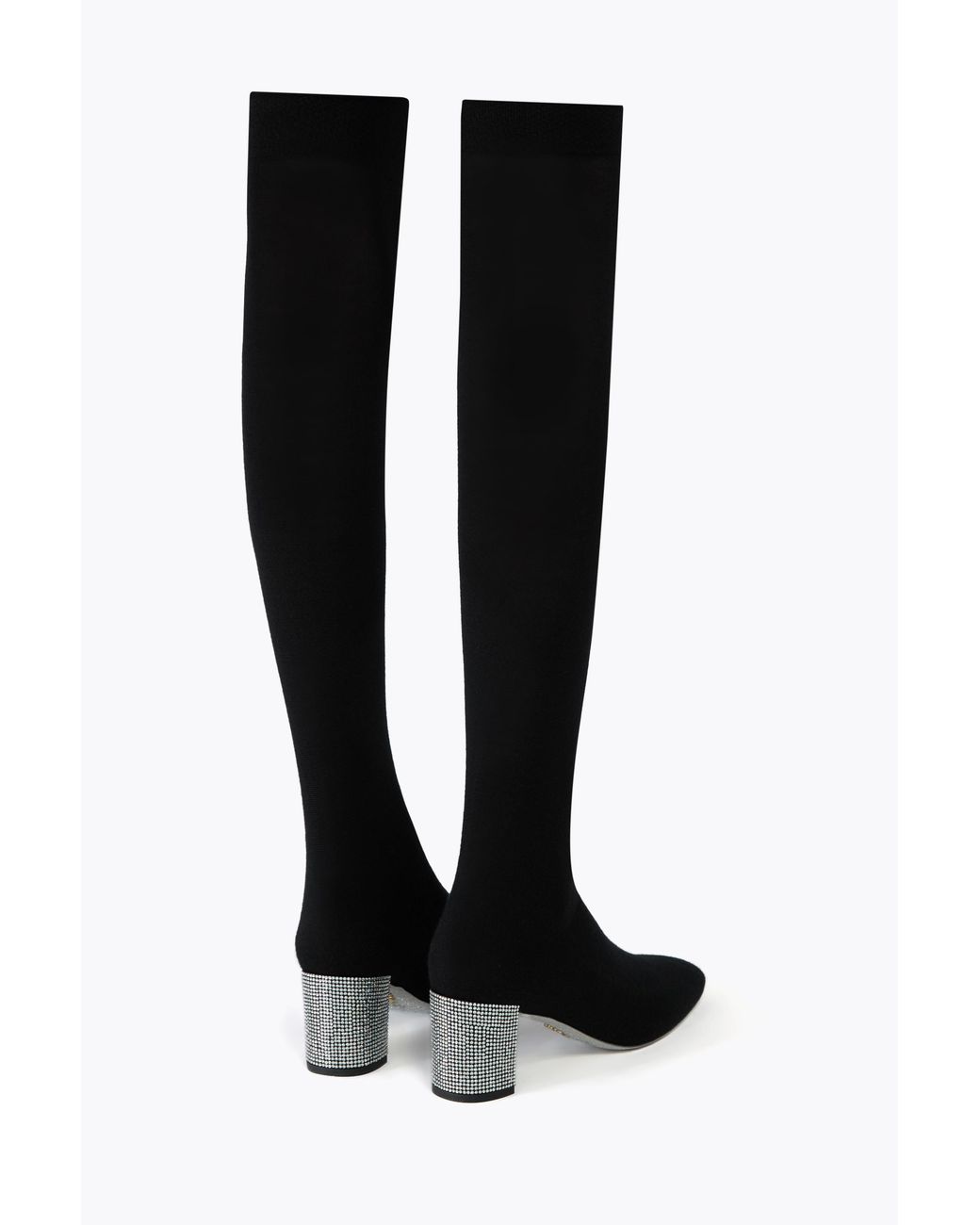 Rene Caovilla Black Sonia Cashmere Boot 60