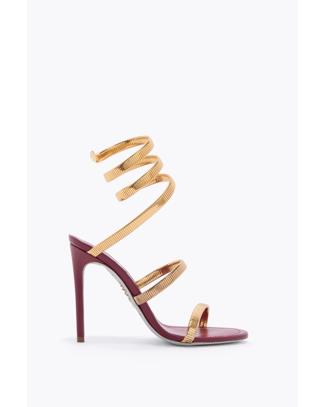 Rene Caovilla Pink Juniper Burgundy And Sandal 105
