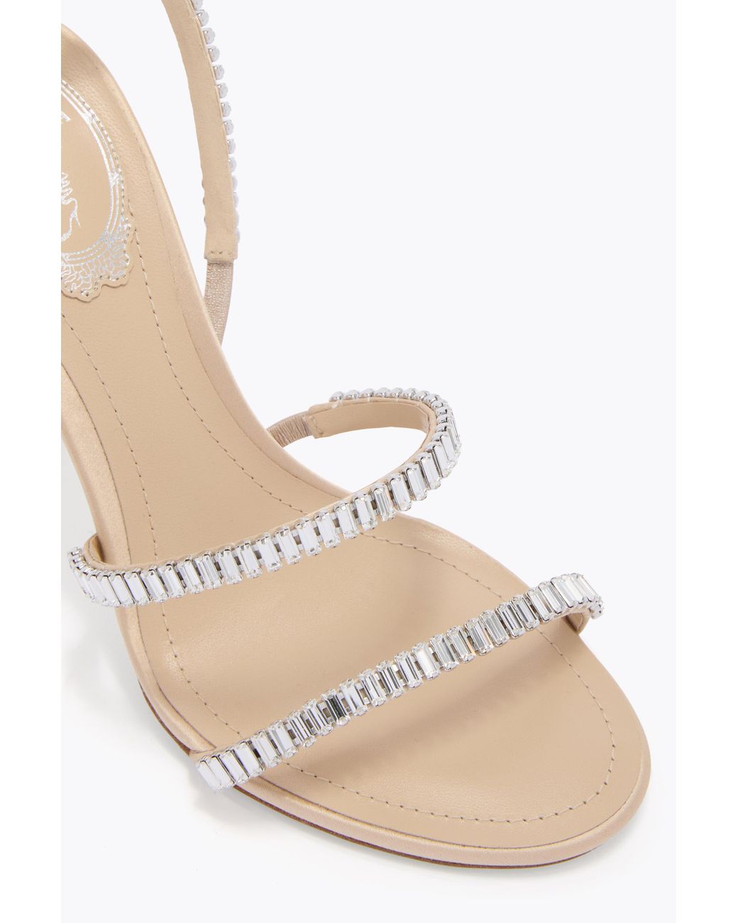 Rene Caovilla White Spark Honey Sandal 100