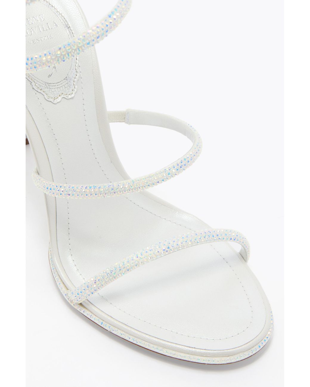 Rene Caovilla White Cleo Sandal 105