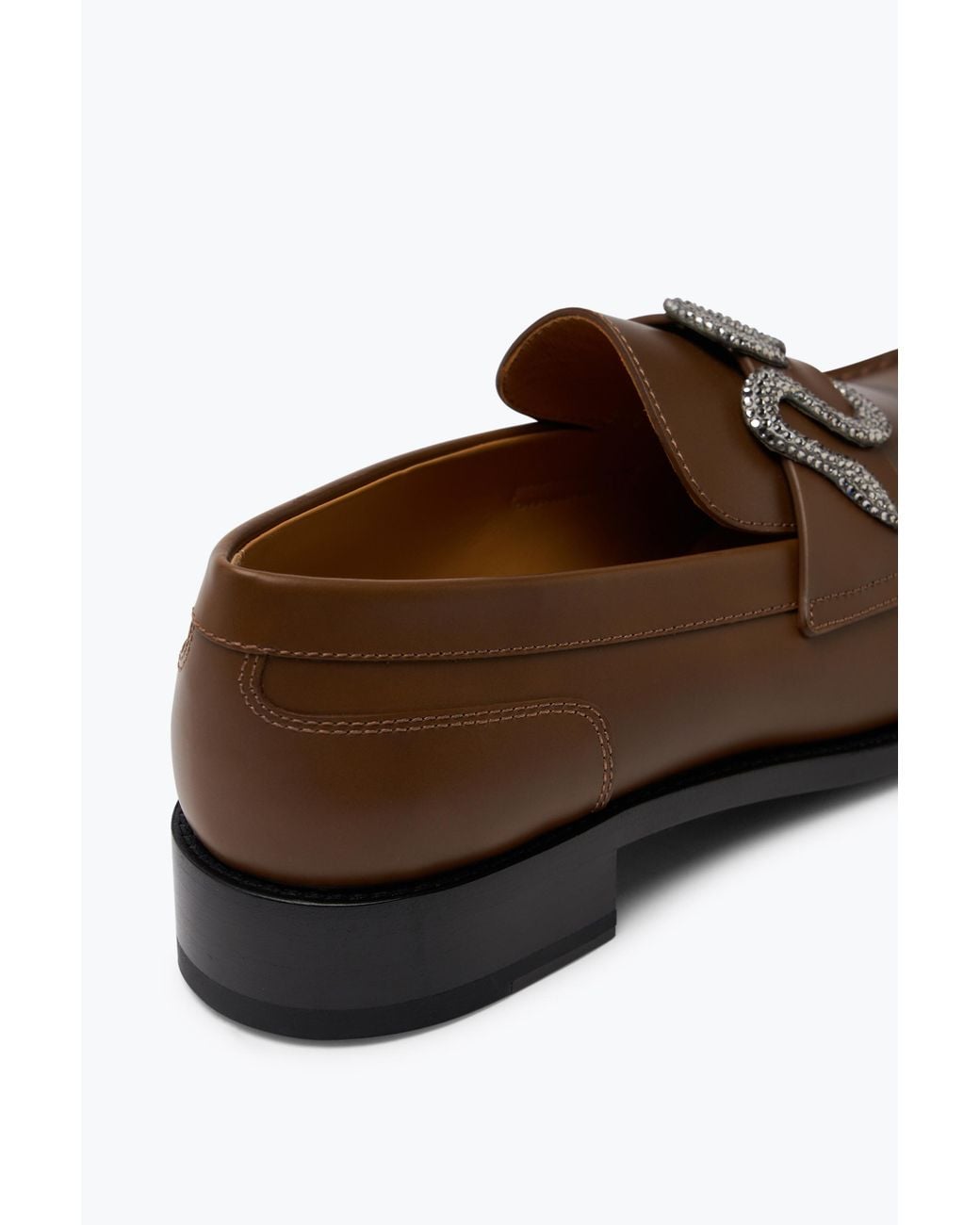 Rene Caovilla Brown Morgana Loafer With Crystal 20