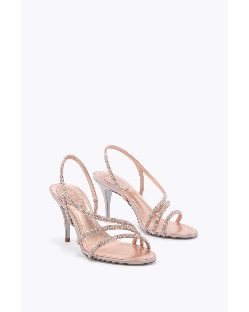 Rene Caovilla White Erin Pearl Sandal 80