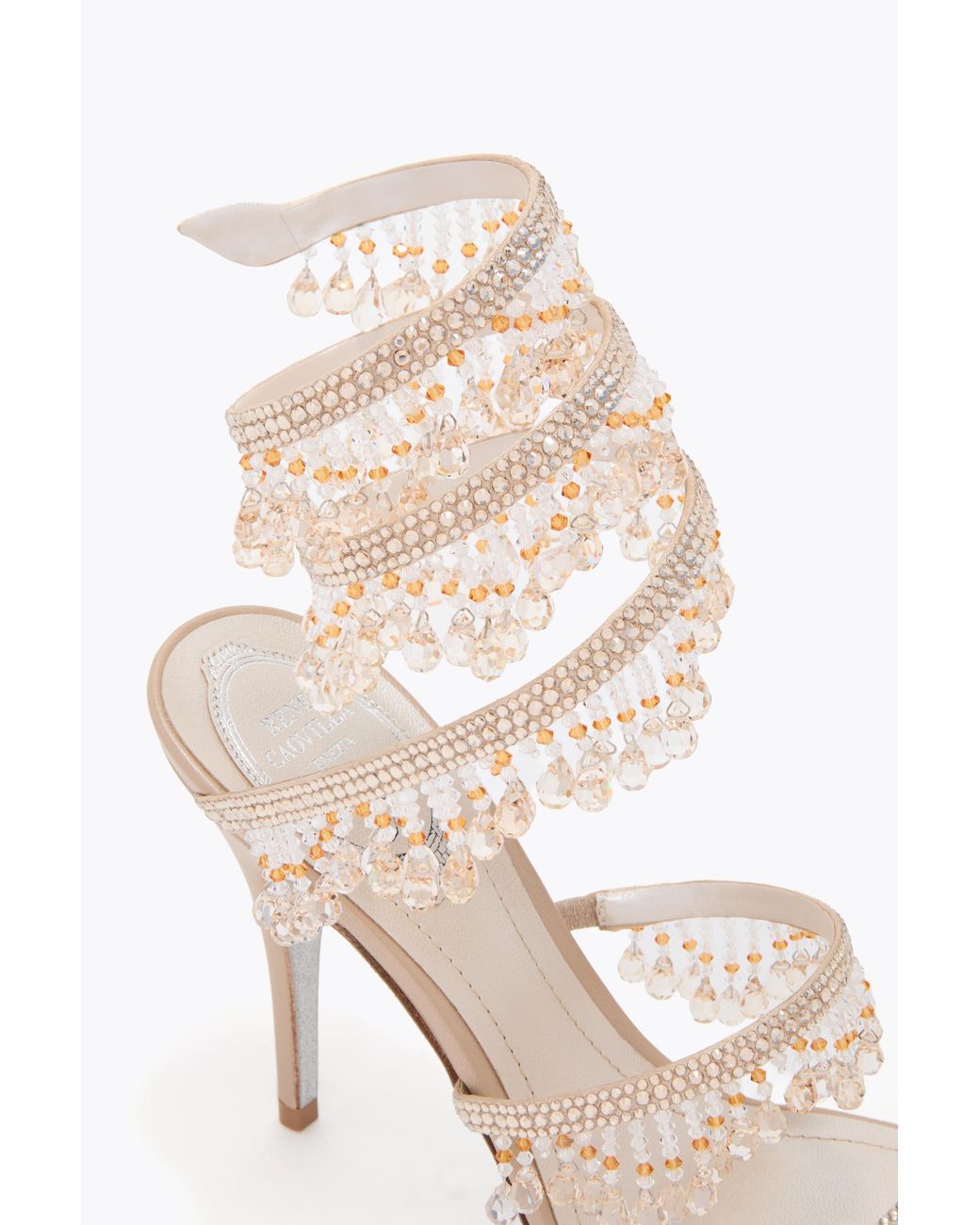 Rene Caovilla White Jahanara Sandal 100