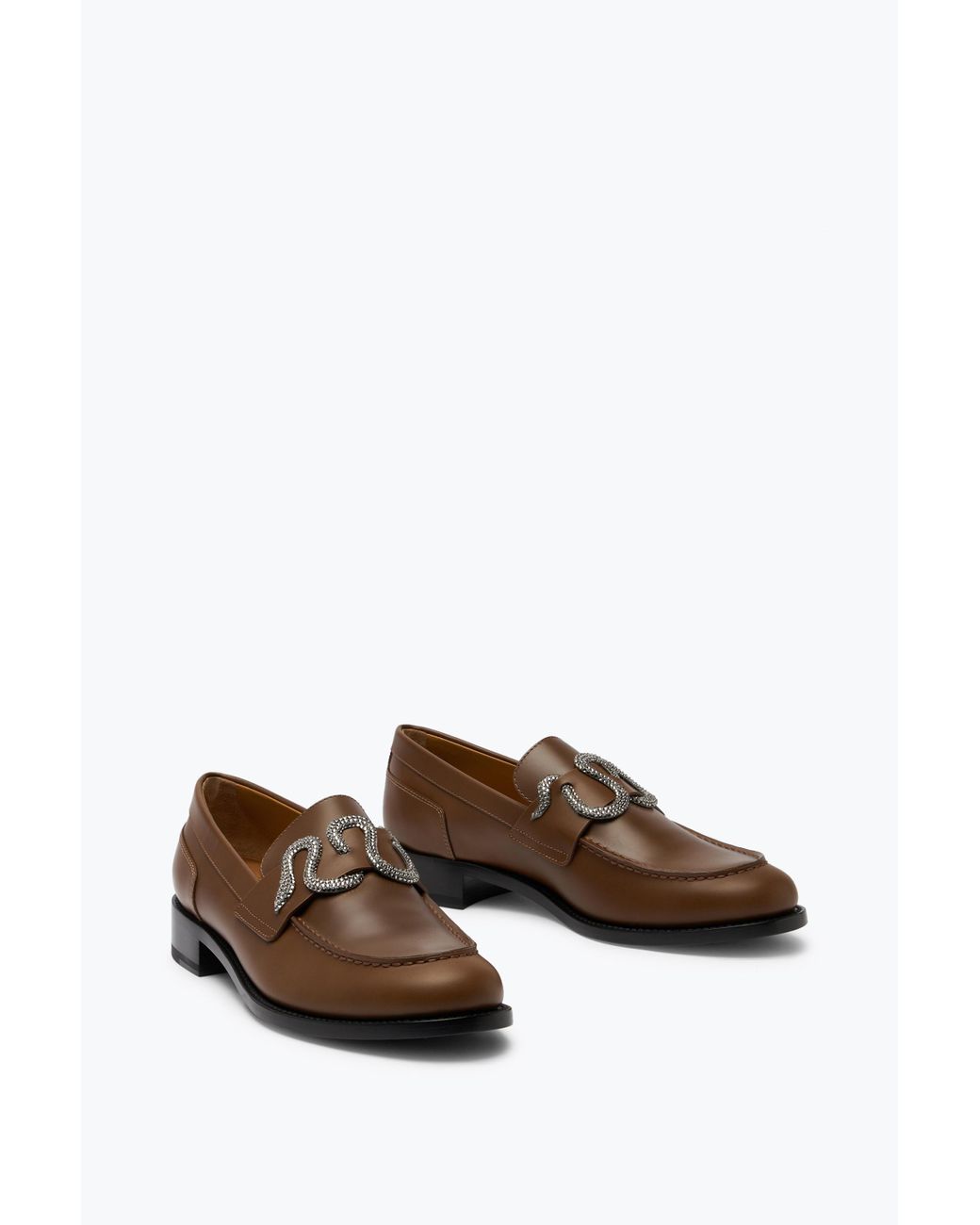 Rene Caovilla Brown Morgana Loafer With Crystal 20