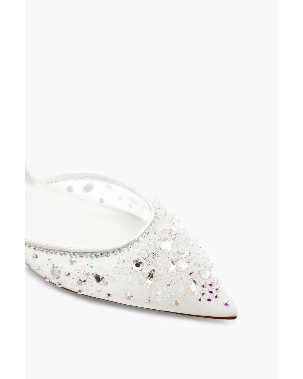 Rene Caovilla White Cinderella Slingback 10