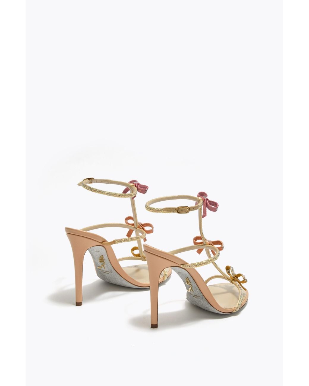 Rene Caovilla White Caterina Nude Sandal 105