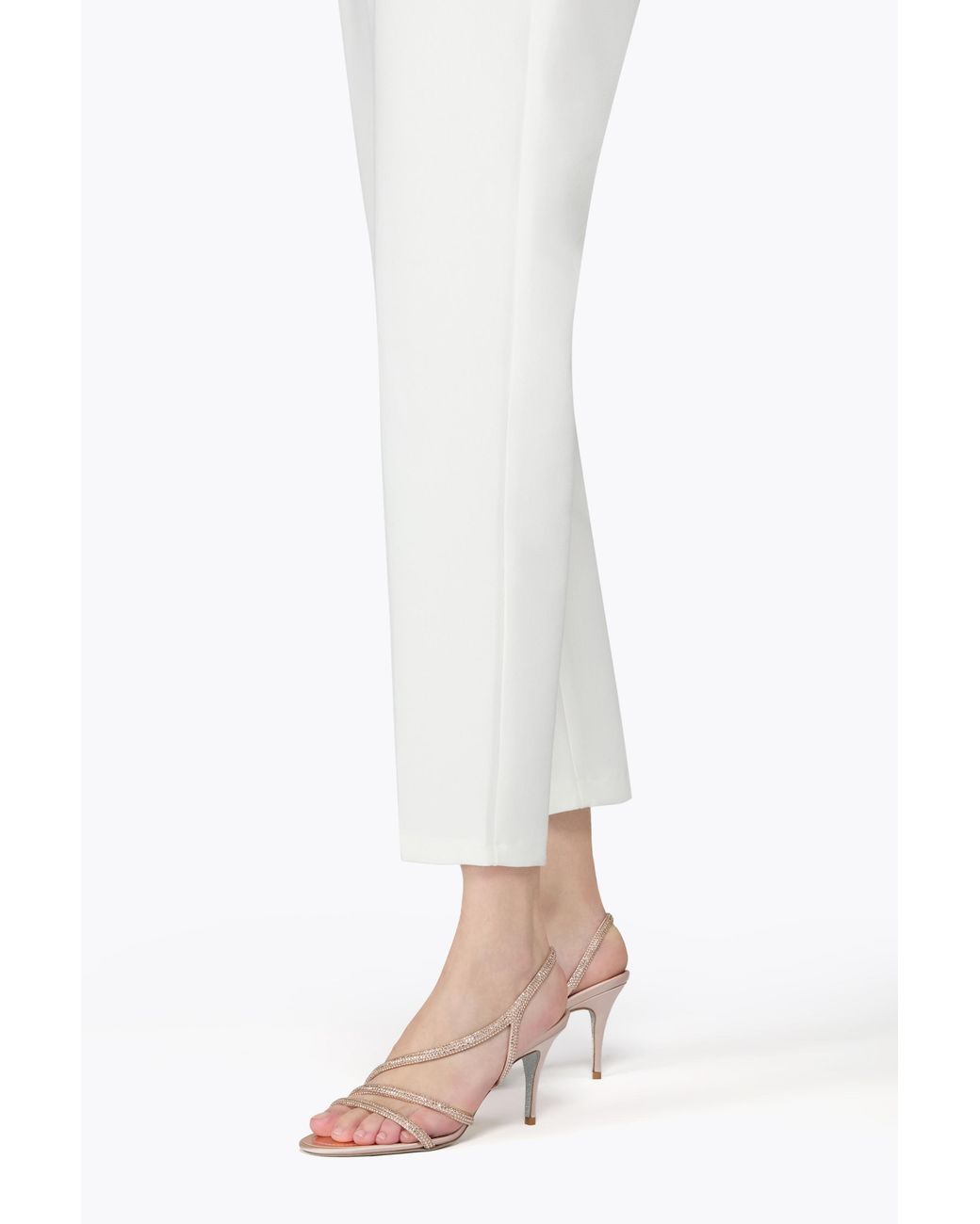 Rene Caovilla White Erin Pearl Sandal 80