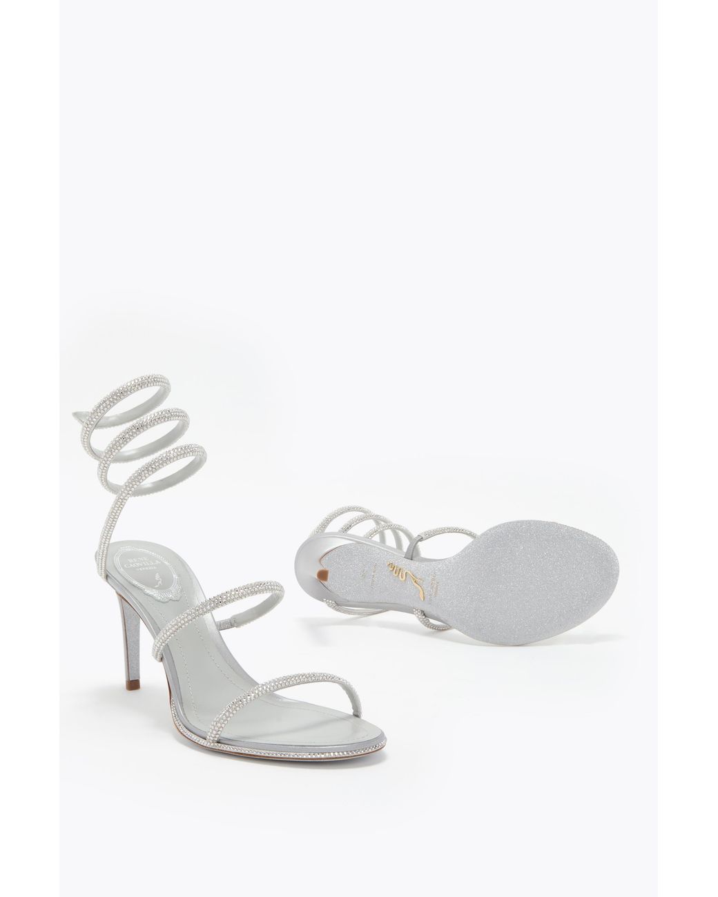 Rene Caovilla White Cleo Sandal 80