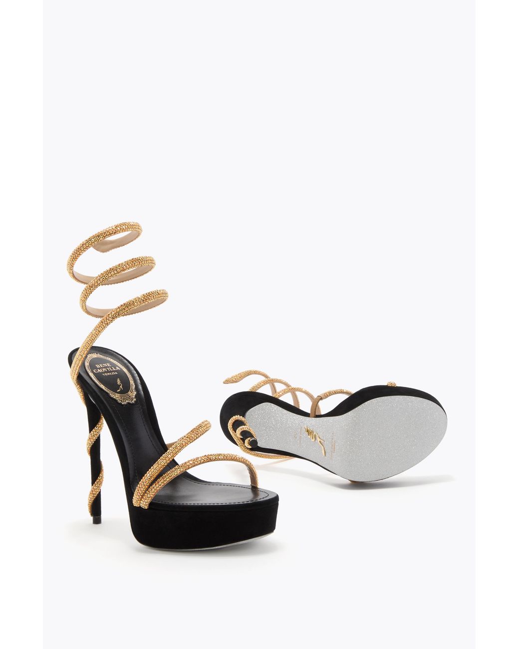 Rene Caovilla White Margot And Platform Sandal 130