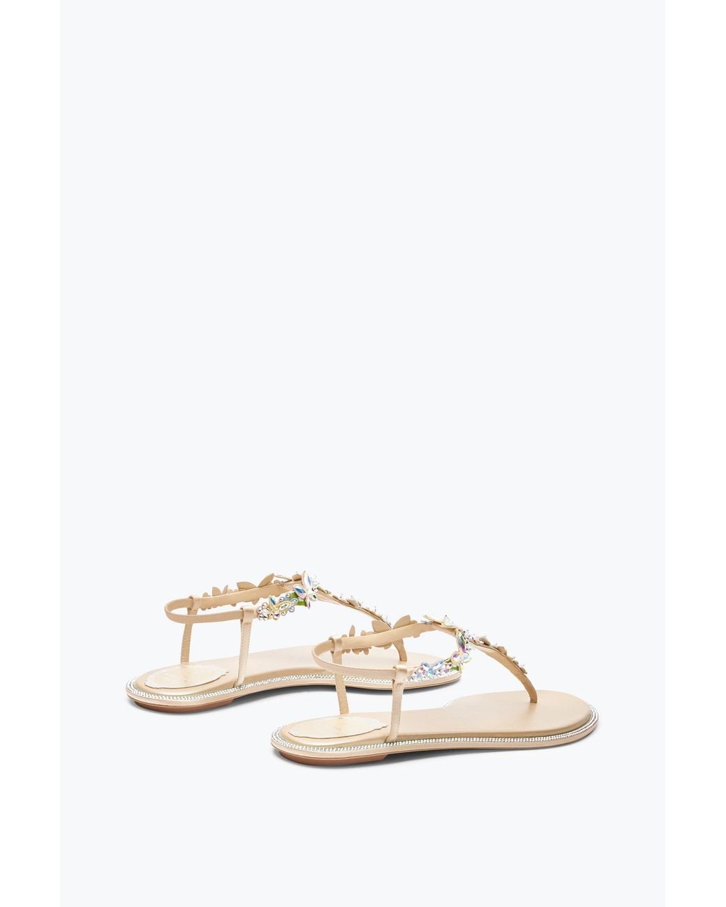 Rene Caovilla Natural Eden Thong Sandal 10