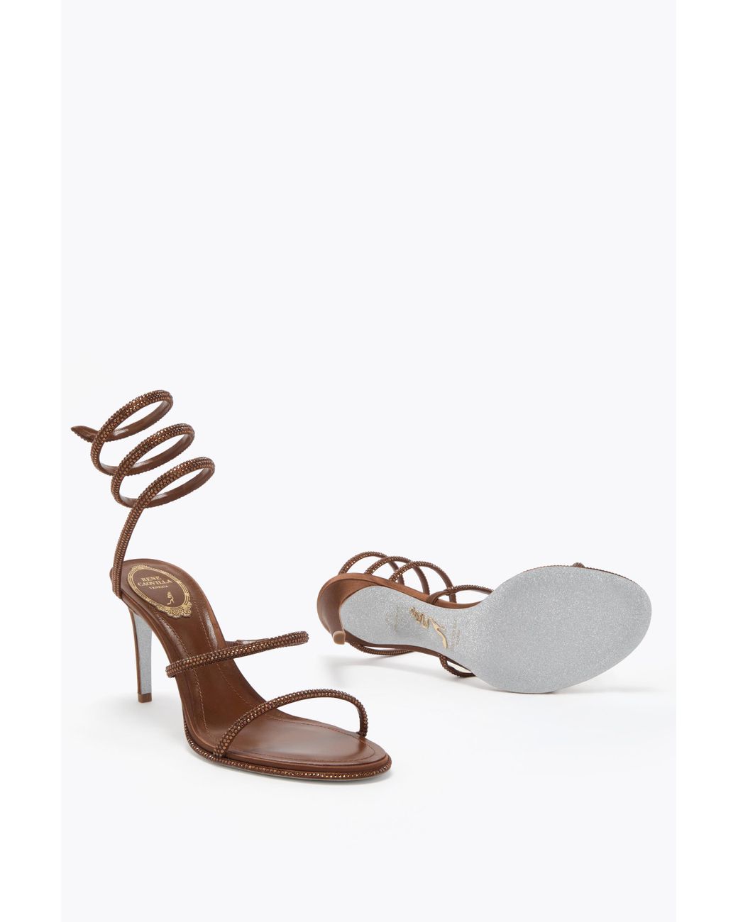 Rene Caovilla White Cleo Sandal 80