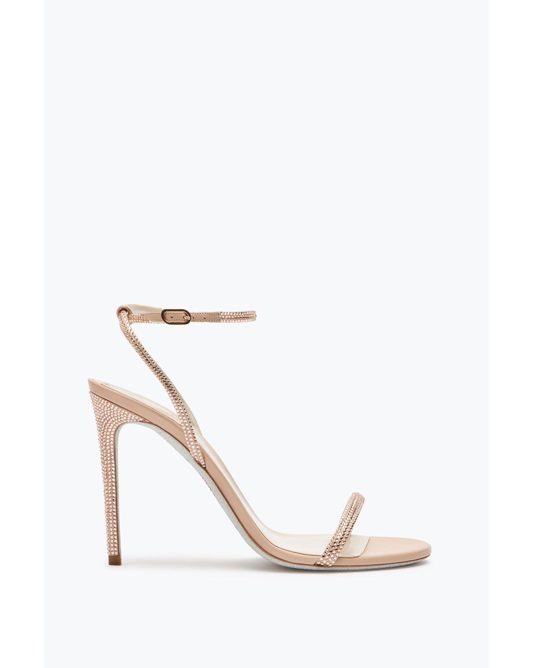 Rene Caovilla White Ellabrita Nude Sandal 105