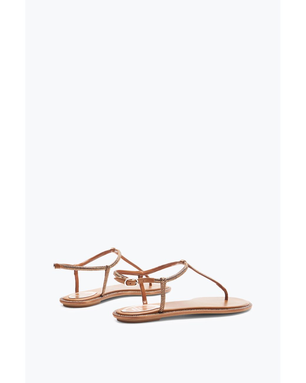 Rene Caovilla Multicolor Diana Cognac Sandal With Crystals 10