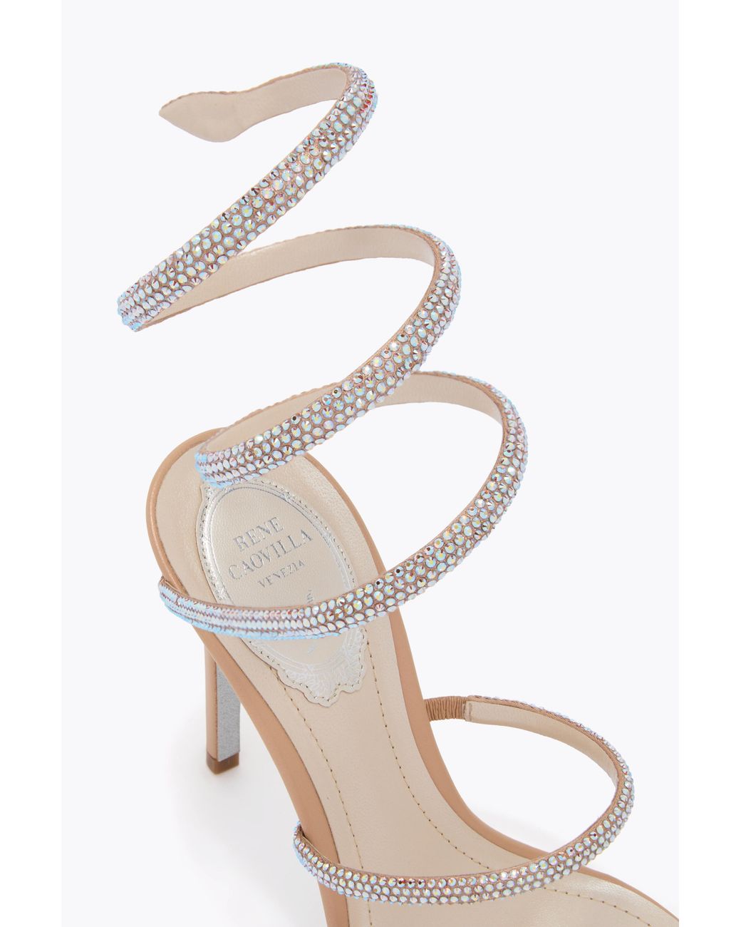 Rene Caovilla White Cleo Apricot Sandal 105