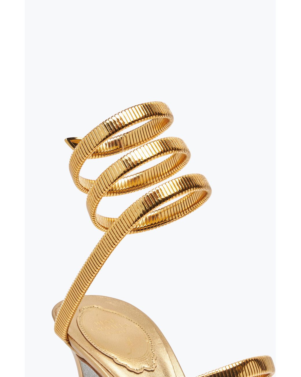 Rene Caovilla Metallic Juniper Lamb/ Metal Snake Sandal