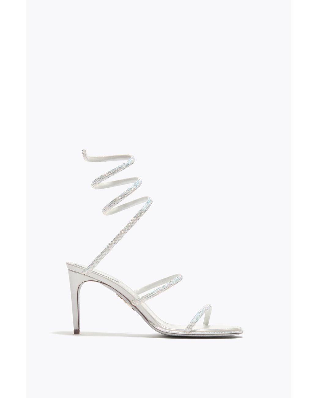 Rene Caovilla White Cleo Sandal 80