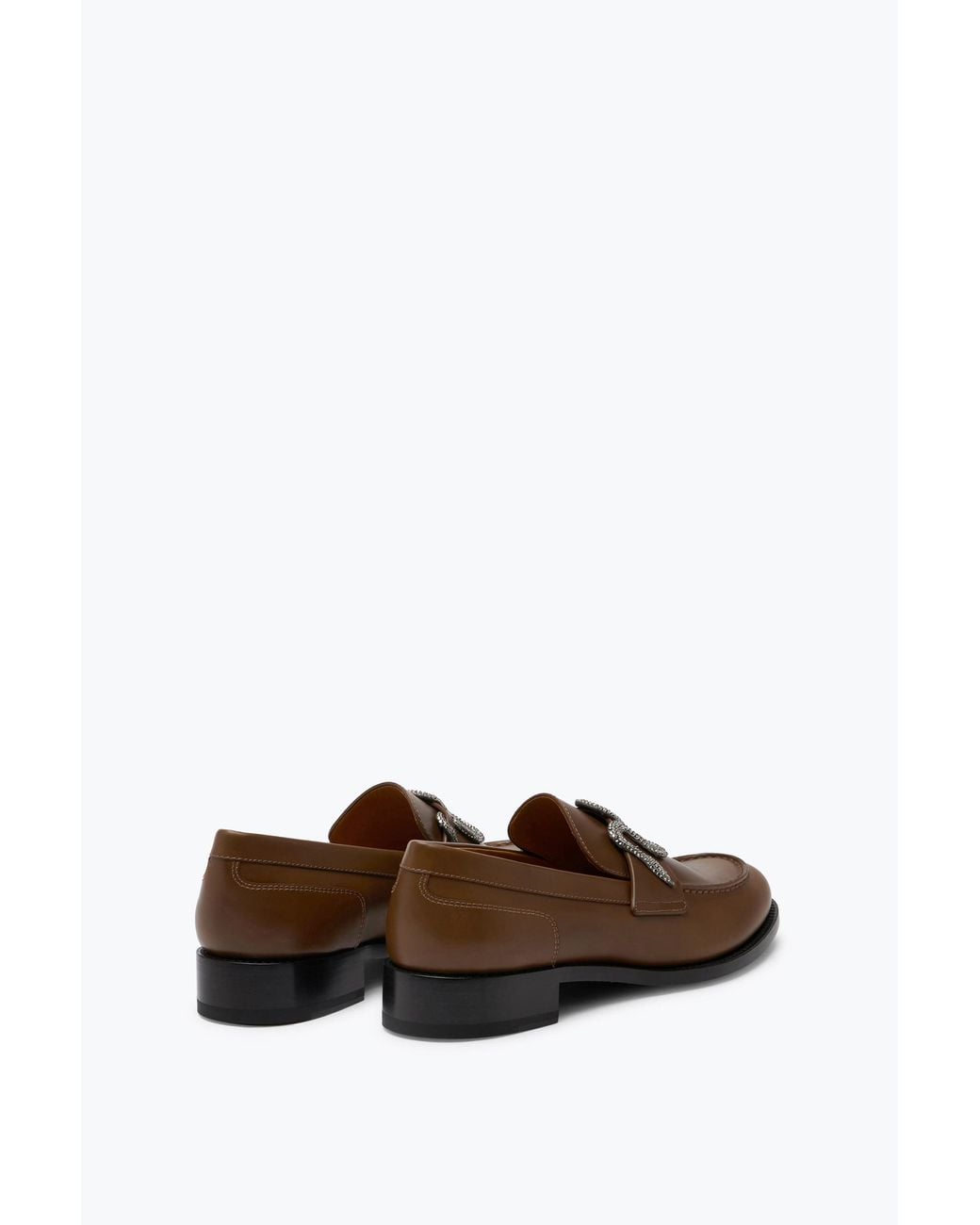 Rene Caovilla Brown Morgana Loafer With Crystal 20