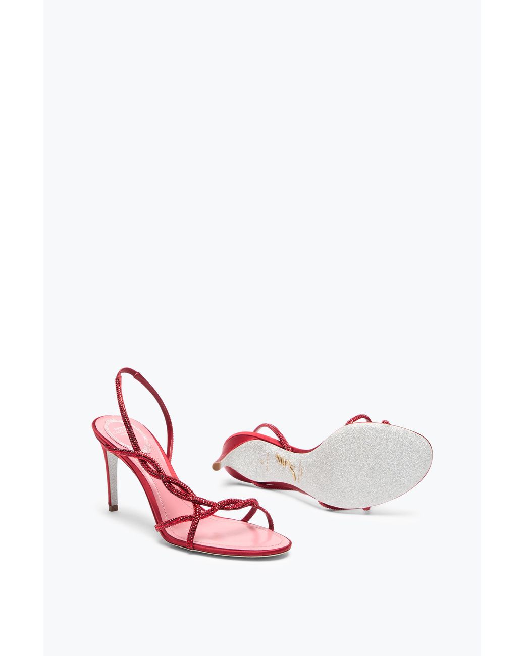 Rene Caovilla Pink Braid Sandale