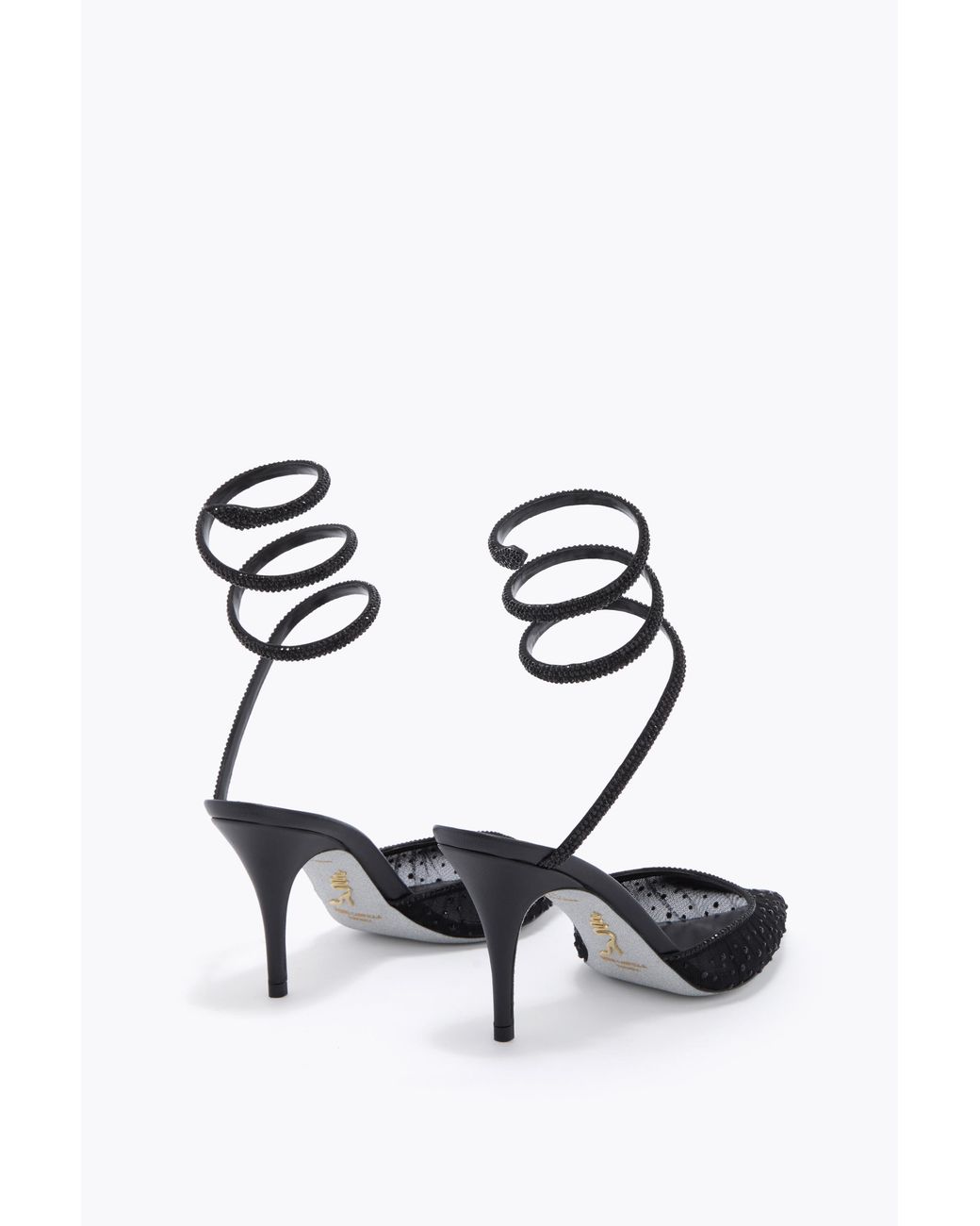 Rene Caovilla White Taylor Pump With Serpent 80