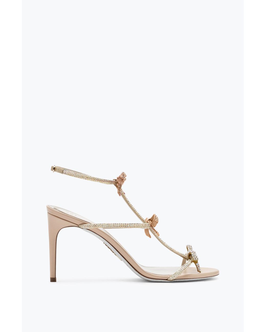 Rene Caovilla White Caterina Sandal 80