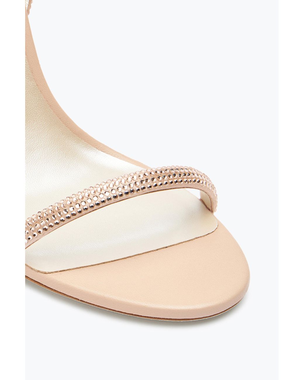 Rene Caovilla White Ellabrita Nude Sandal 105