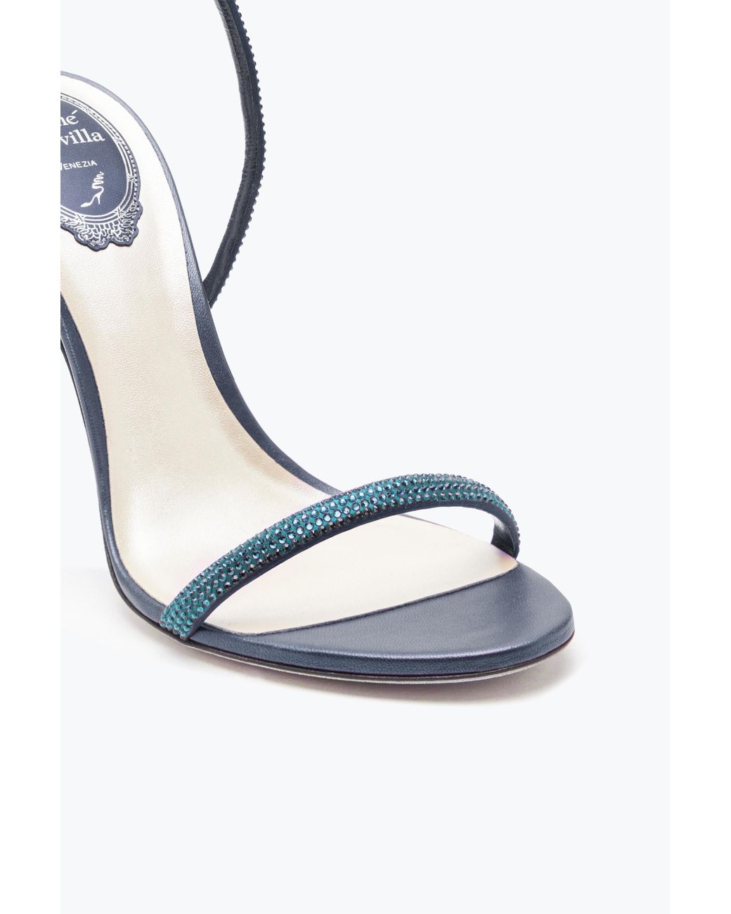 Rene Caovilla White Ellabrita Crystal Sandal 105
