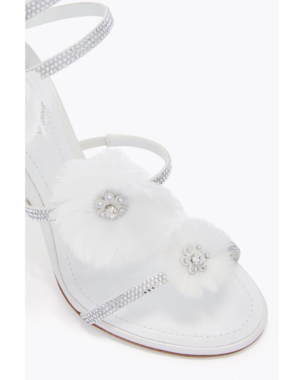Rene Caovilla White Jolene Sandal 100