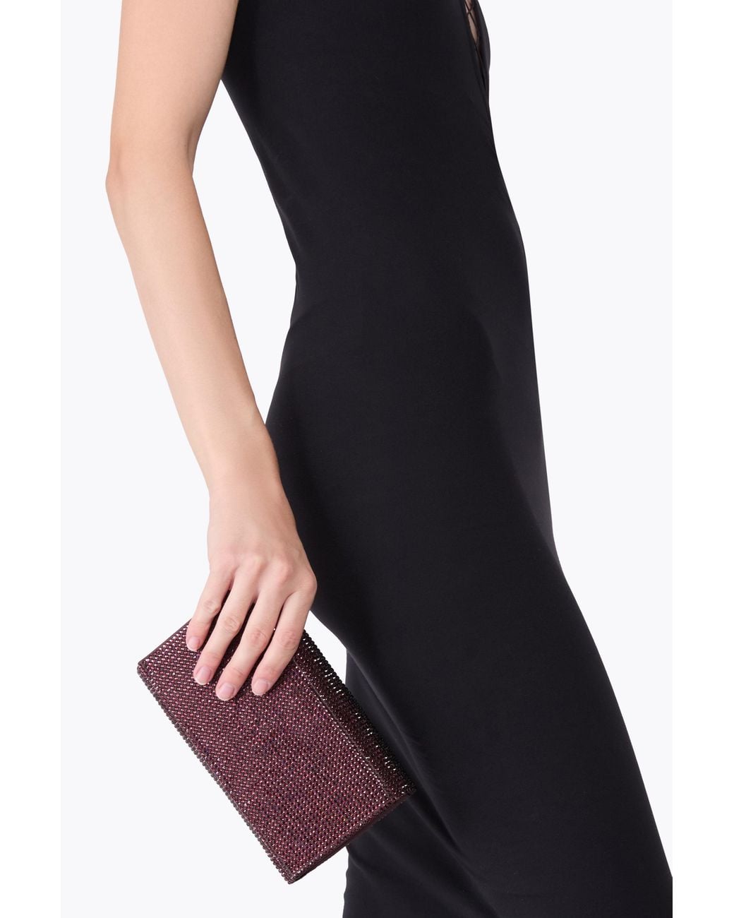 Rene Caovilla Purple Baby Fondant Clutch With All-Over Crystals