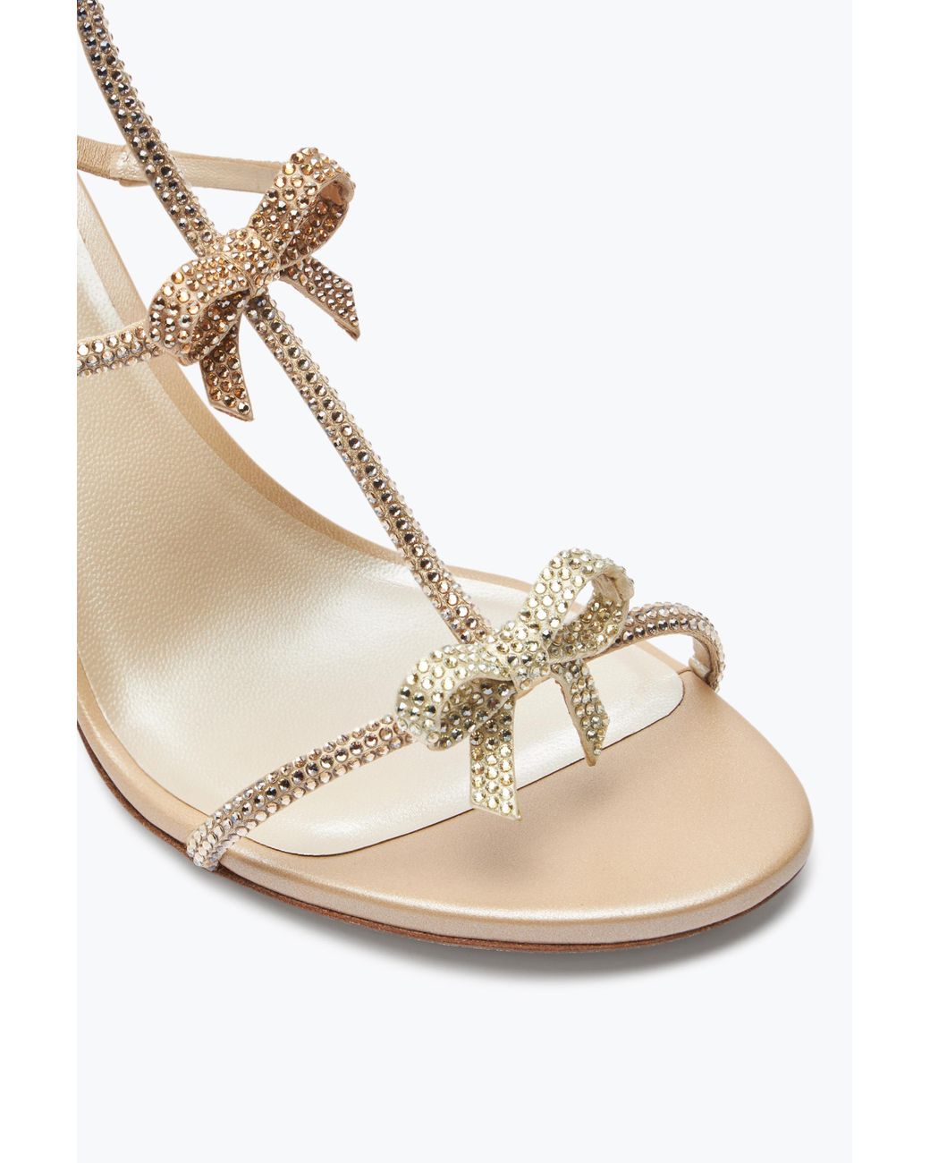 Rene Caovilla White Caterina Sandal 80