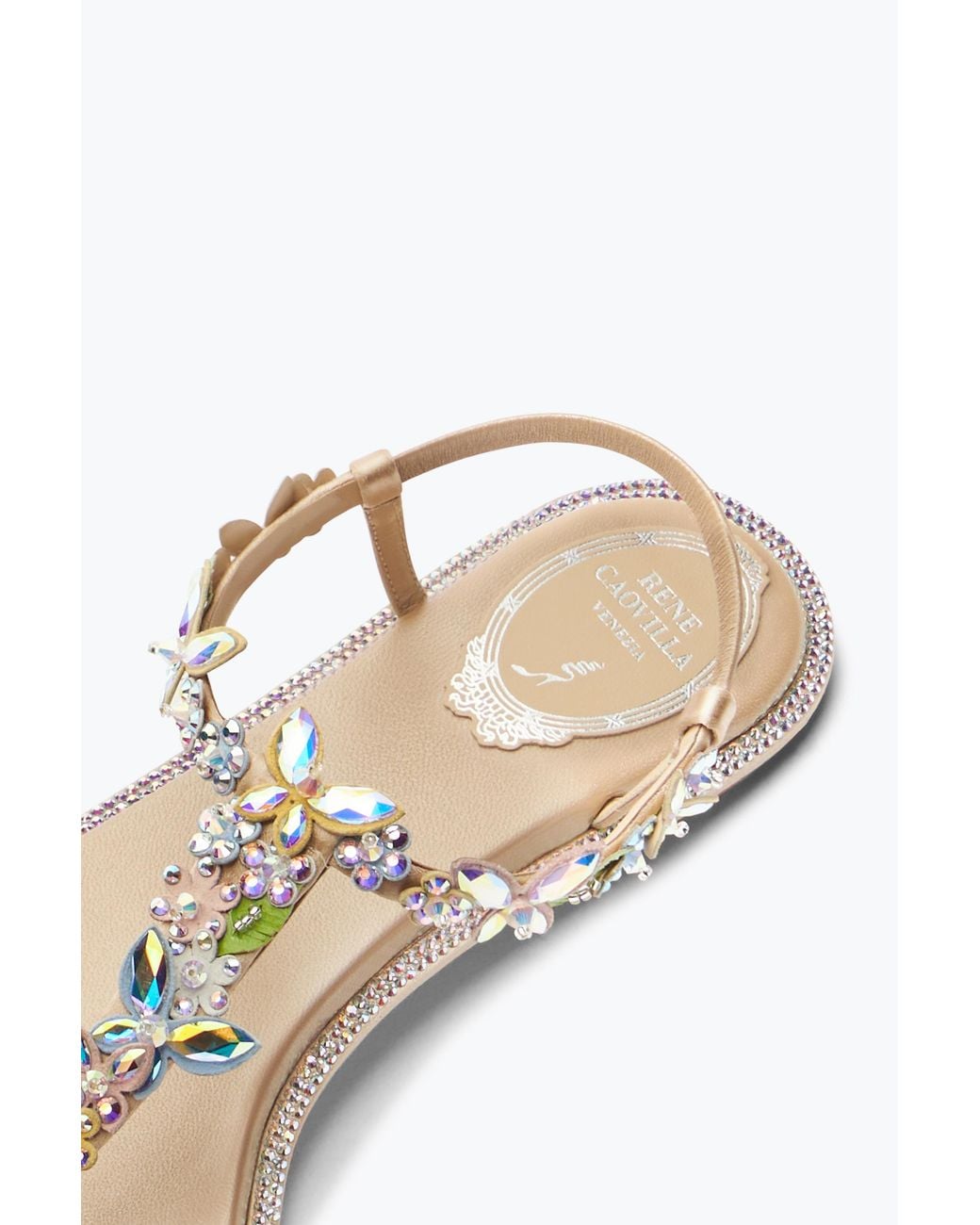 Rene Caovilla Natural Eden Thong Sandal 10