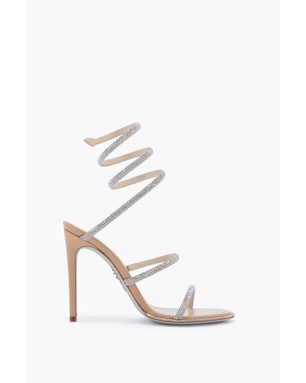 Rene Caovilla White Cleo Apricot Sandal 105