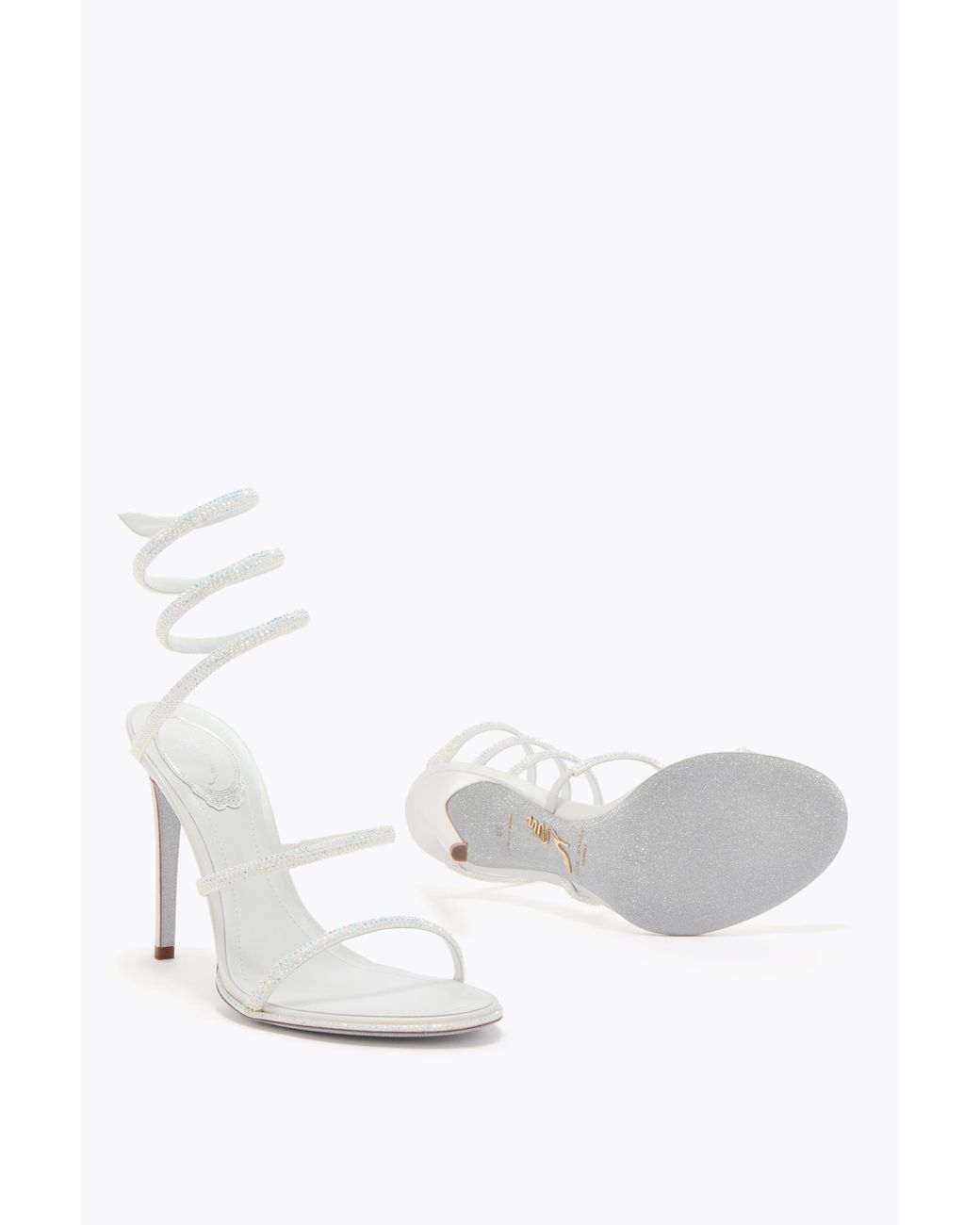 Rene Caovilla White Cleo Sandal 105