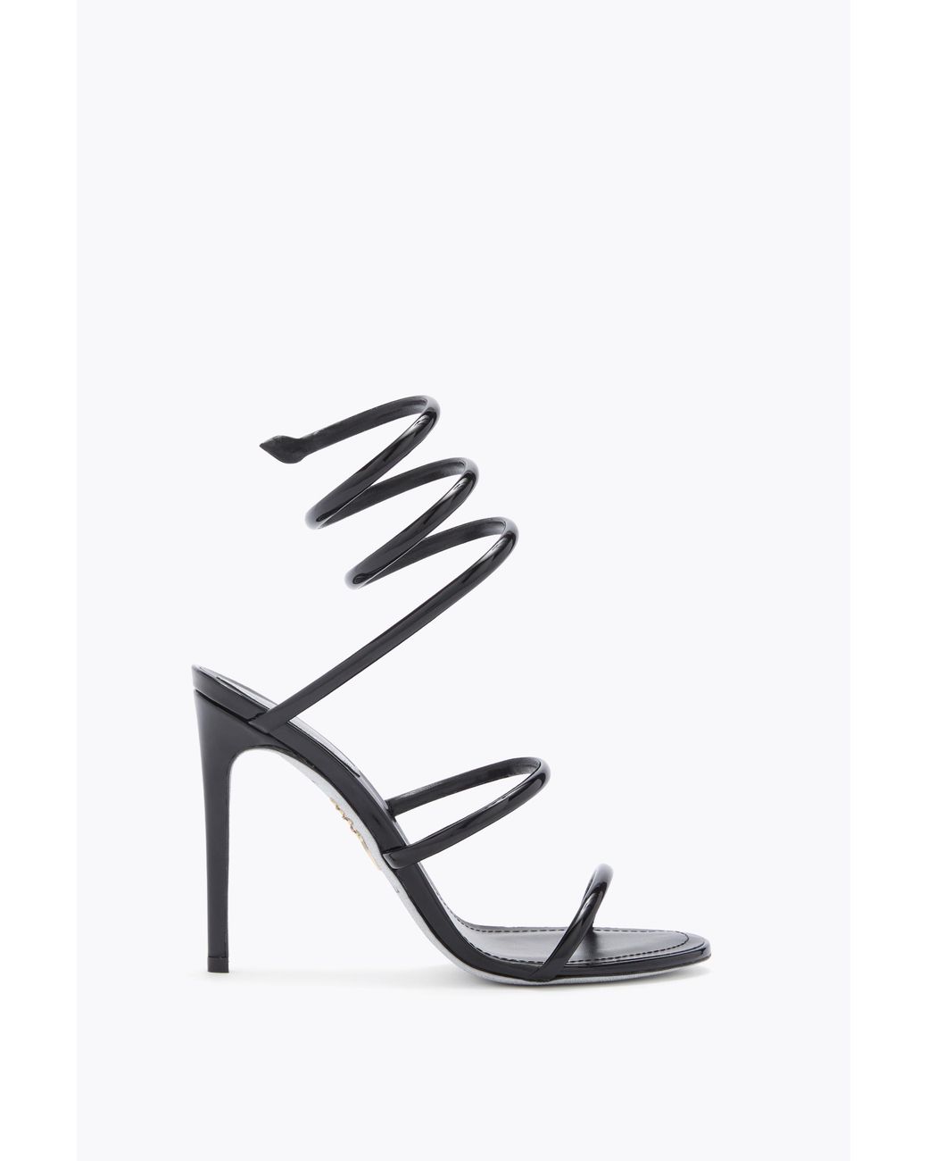 Rene Caovilla White Cleo Satin/Jet Strass Sandal