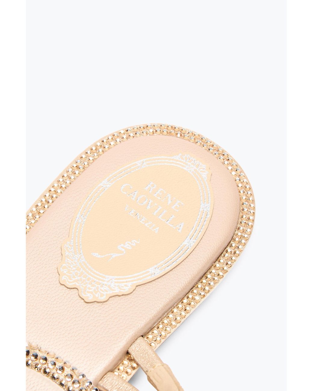 Rene Caovilla White Braid Nude Flat Sandal 10