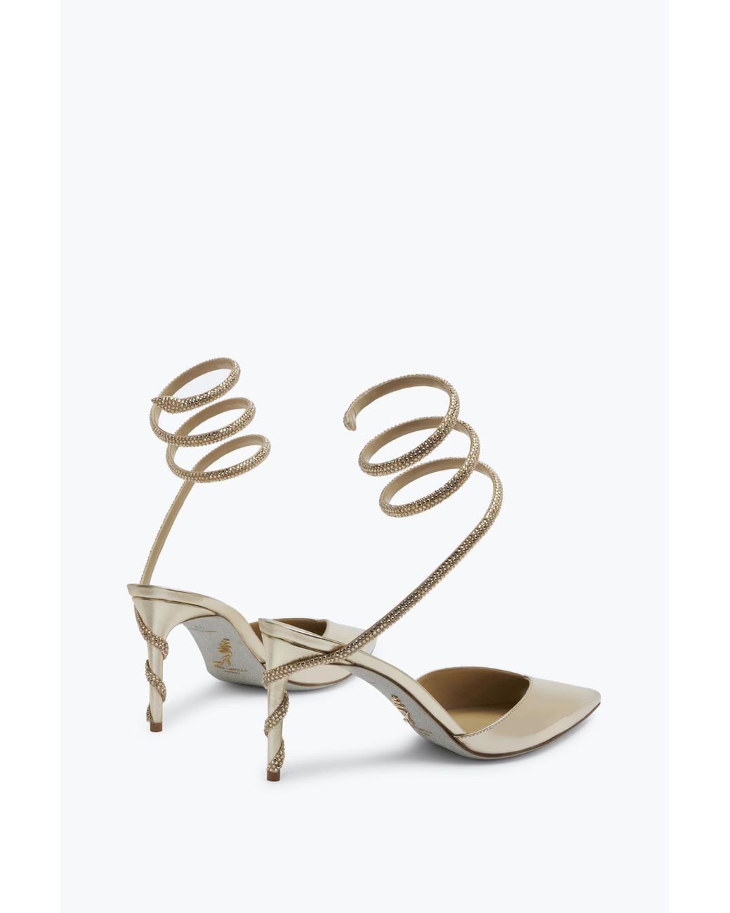 Rene Caovilla White Margot Pump 80