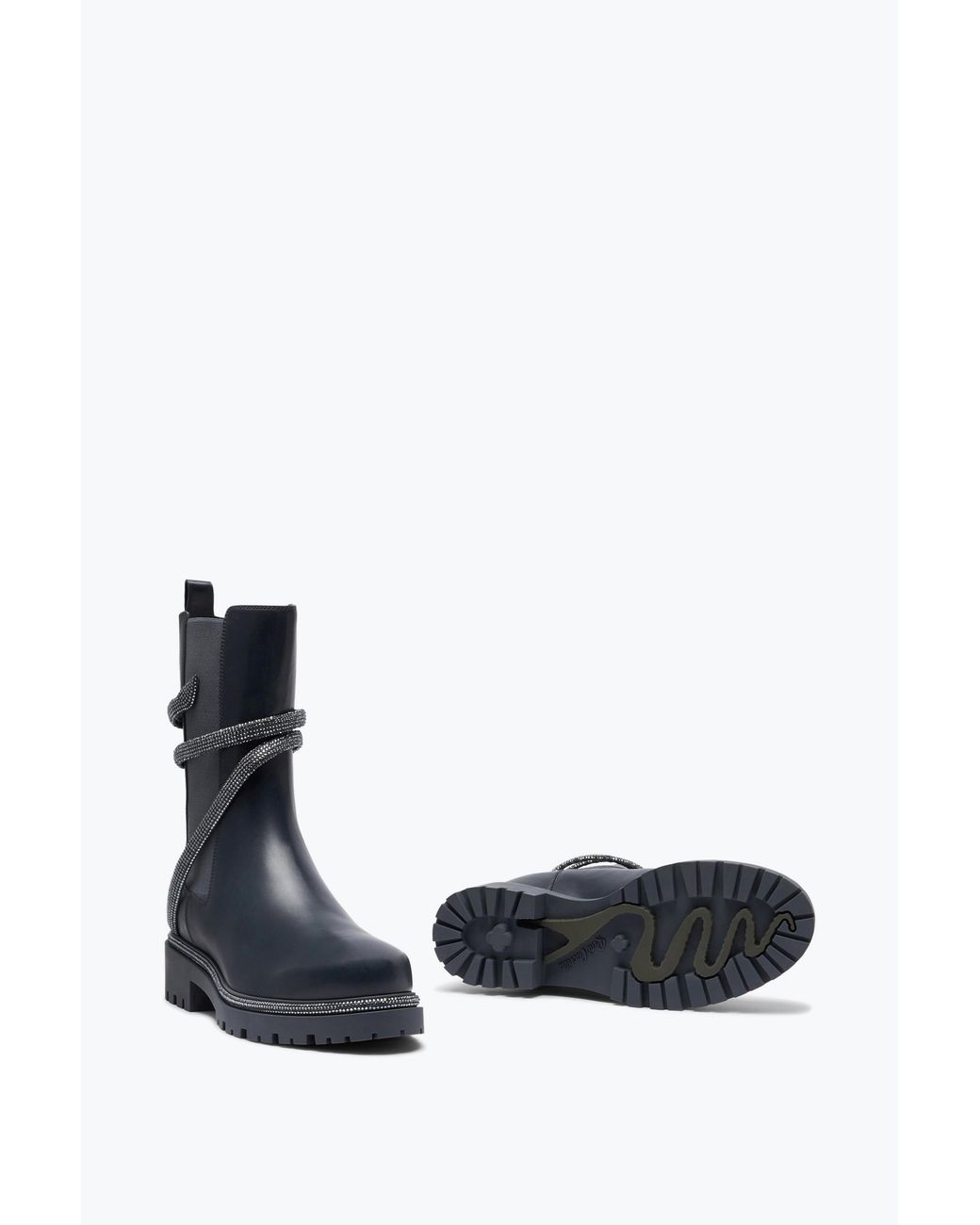 Rene Caovilla Blue Cleo Crystal- Bootie 25