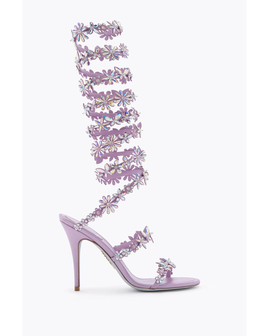 Rene Caovilla White Super Eva Lilac Sandal 100
