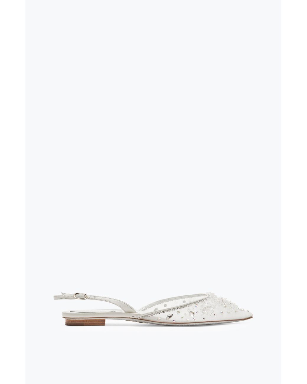 Rene Caovilla White Cinderella Slingback 10