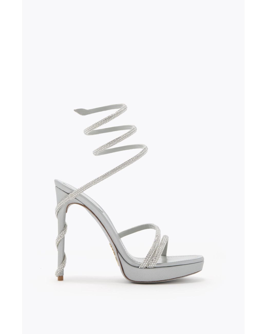 Rene Caovilla White Margot Pearl Platform Sandal 120