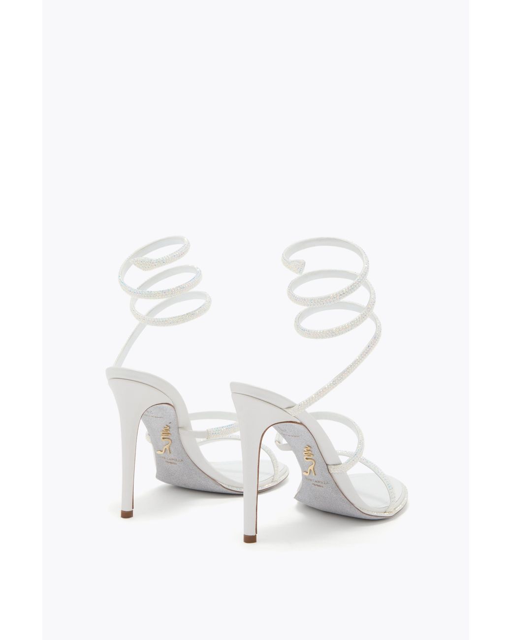 Rene Caovilla White Cleo Sandal 105