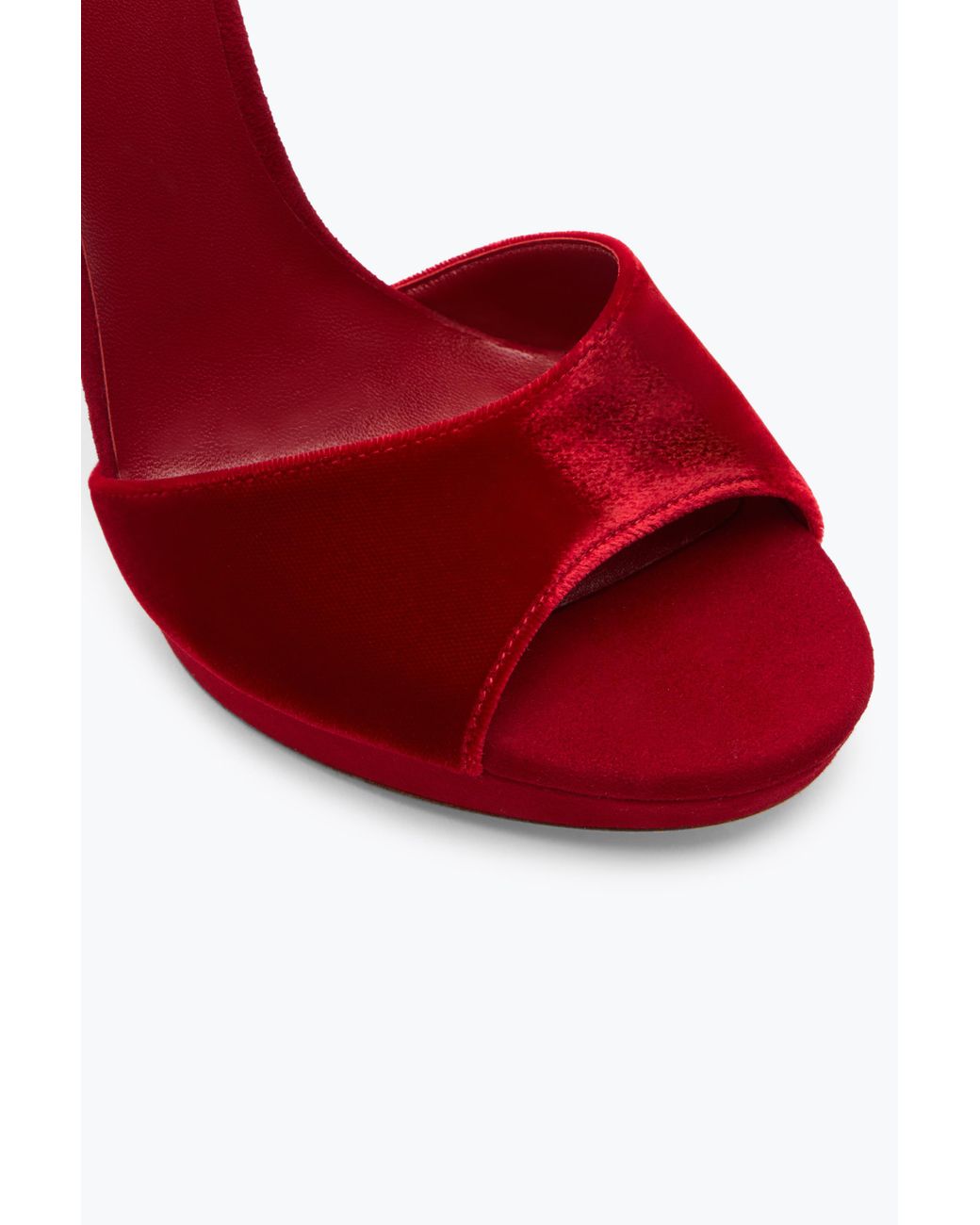 Rene Caovilla Red Margot Velvet Sandal 120